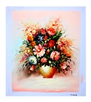 Oil Painting On Canvas - Flowers in a Vase- 23.5x27