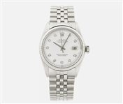 White Gold Rolex with Diamonds Clean All White Timepiece! 