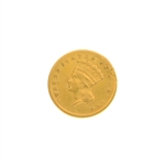 1856 $1 U.S. Indian Princess Head Gold Coin