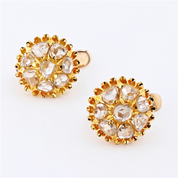 14K Yellow Gold 2.50CT Diamond Earrings -PNR-