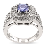  APP: $10,725 1.50ct UNHEATED Color-Change Sapphire and 0.93ctw Diamond 14K White Gold Ring (GIA CERTIFIED) (Vault_R45) 