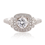  APP: $16,300 0.70ct VS2 CLARITY D COLOR CENTER Diamond Platinum Ring (1.05ctw Diamonds) GIA CERTIFIED (Vault_R45) 