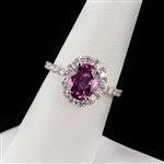  APP: $16,260 2.80ct Purplish Pink Sapphire and 0.70ctw Diamond 14K White Gold Ring (GIA CERTIFIED) (Vault_R45) 