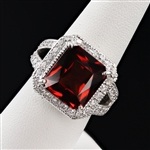  APP: $19,290 11.83ct Spessartite Garnet and 2.36ctw Diamond 14K White Gold Ring (Vault_R45) 