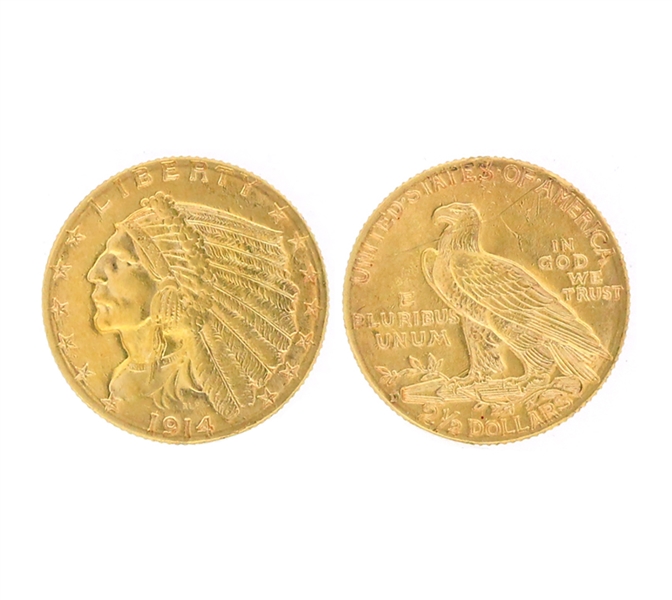 1914-D $2.50 U.S. Indian Head Gold Coin