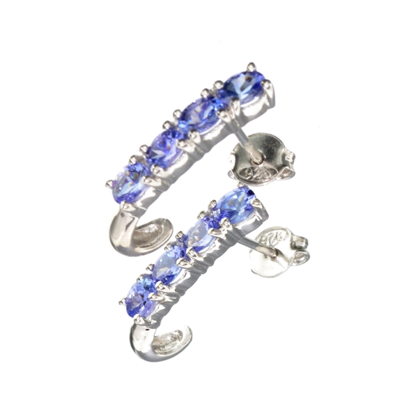 1.03CT Tanzanite and Sterling Silver Earrings 