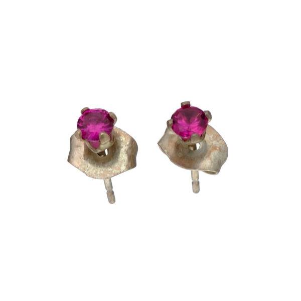 Sterling Silver Pink Topaz Earrings