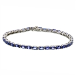 8.75CT Tanzanite Sterling Silver Bracelet 