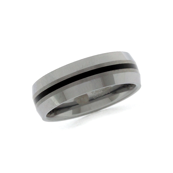 Solid Tungsten Mens Ring Size 11 Design 8