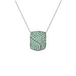 Emerald Sterling Silver Pendant 