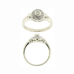 14KT White Gold 0.12CT Diamond Ring -PNR-