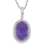  APP: $1,335 15.97ct Amethyst and 0.61ctw Sapphire Pendant/Necklace (Vault_R45) 