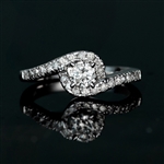 14KT White Gold, 0.50CT Round Brilliant Cut Diamond Engagement Ring Condition - Brand New (VGN A-59) (Vault V)