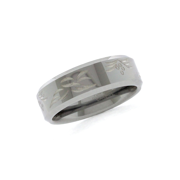 Solid Tungsten Mens Ring Size 11 Design 9