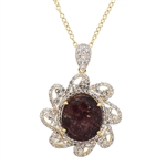 App: $2,190 36.44ct Ruby and 4.74ctw White Sapphire Sillver Pendant/Necklace (Vault_R46) 