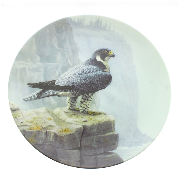 1988 "The Peregrine Falcon" Edwin M. Knowles by Daniel Smith Collectable Plate with Certificate 