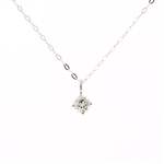 14KT White Gold 0.33CT Diamond Solitaire Pendant Exquisite Piece! -PNR-