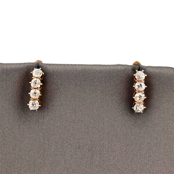 14K Yellow Gold 1.29CT Diamond Earrings -PNR-