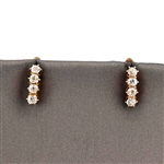 14K Yellow Gold 1.29CT Diamond Earrings -PNR-