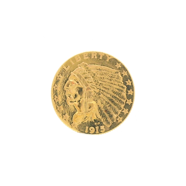 1915 $2.50 U.S. Indian Head Gold Coin