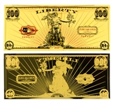 2020 100mg .999 Pure 24K Gold St. Gaudens Liberty Aurum Gold Note