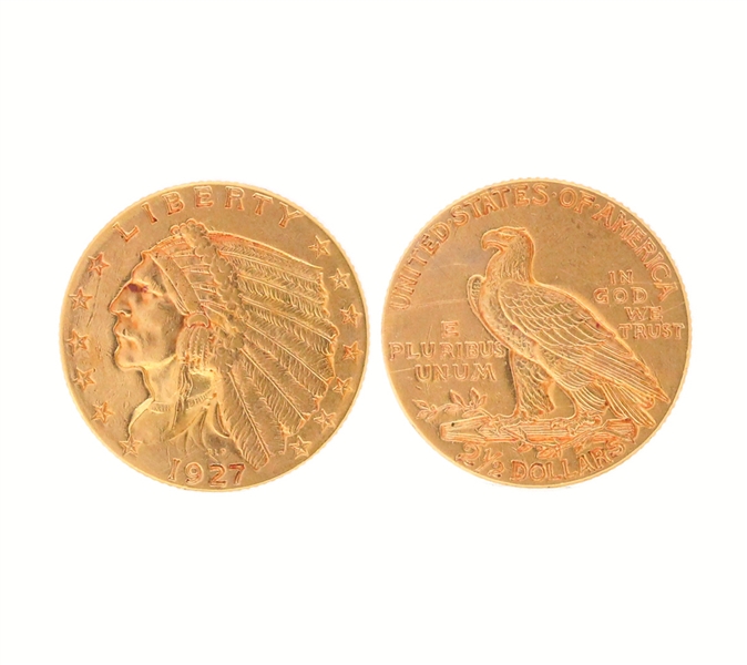 1927 $2.50 U.S. Indian Head Gold Coin