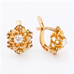 14K Yellow Gold 0.35CT Diamond Earrings -PNR-