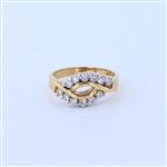 14KT Yellow Gold Diamond Ring -PNR-