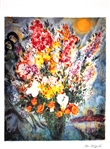 MARC CHAGALL Floral Bouquet Print, 32" x 26"