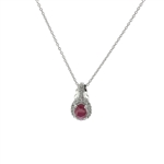 Ruby Sterling Silver Pendant 