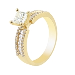 App: $7,075 0.86ct VS1 CLARITY CENTER Diamond 18K Yellow Gold Ring (1.33ctw Diamonds) EGL USA CERTIFIED (Vault_R46) 