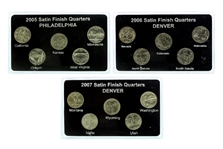 2005-2007 U.S. P and D mint State Quarters Coins Set