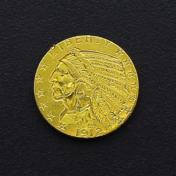 1912 $5.00 U.S. Indian Head Gold Coin (DF)