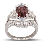 App: $12,170 2.31ct UNHEATED Red Sapphire and 1.17ctw Diamond 14K White Gold Ring (Vault_R47) 