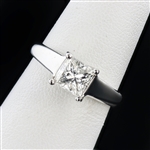 App: $12,860 1.08ct G COLOR SI2 CLARITY CENTER Diamond Platinum Ring (Vault_R47) 