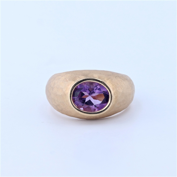 14KT Yellow Gold Amethyst Ring -PNR-