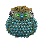 Vibrant Swarovski Crystal Elements Multi Colored Opulent Owl Handbag!