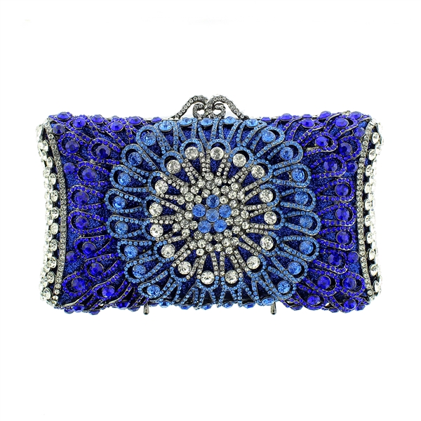 Spectacular Odyssey Blue Swarovski Crystal Elements Handbag!