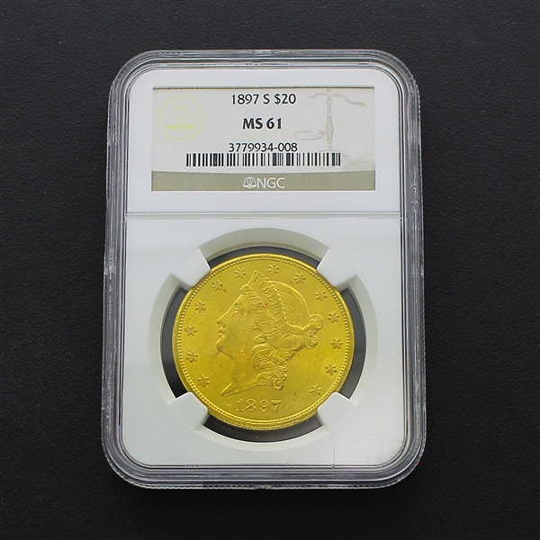 1897-S $20.00 U.S. Liberty Head Gold Coin (DF)