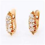 14K Yellow Gold 1.06CT Diamond Earrings -PNR-