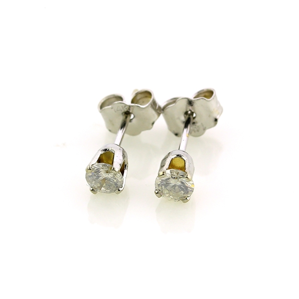 0.28 Carat No Reserve Auction Opportunity! Diamond Earrings in 14KT White Gold! 