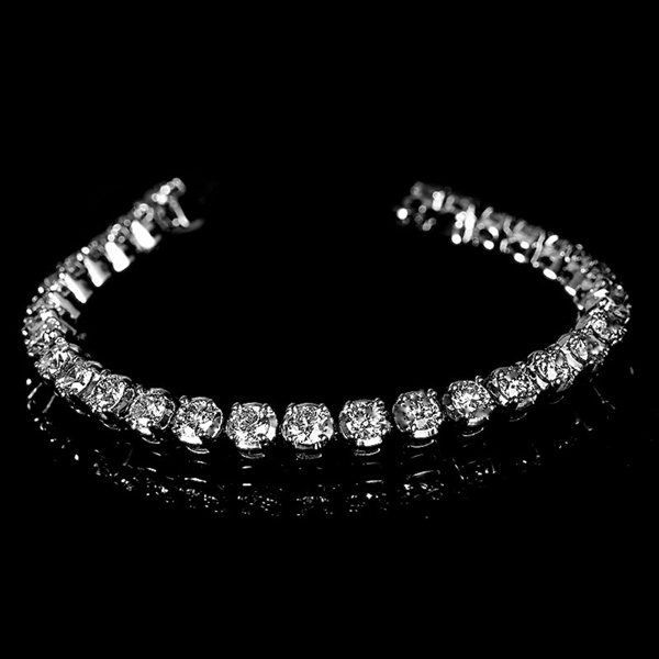 Rare Opportunity! 8.06CT Round Brilliant Cut Custom Made Diamond Bracelet with 14KT White Gold! Great Asset Investment!  (VGN A-44) 