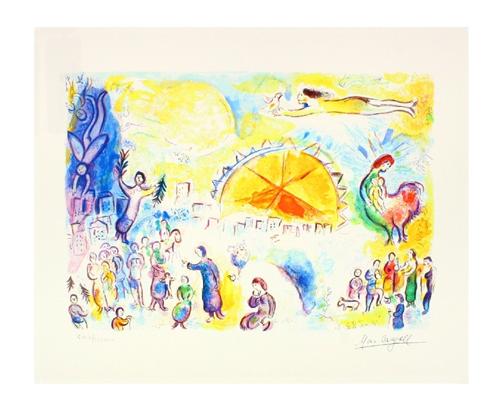 MARC CHAGALL The Four Seasons Mini Print 10in x 12in, with Certificate CXX of CCLXXV