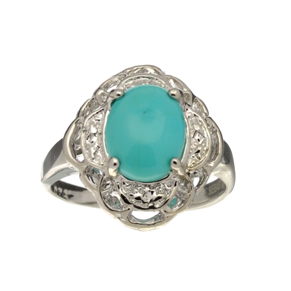 Designer Sebastian, Turquoise And Sterling Silver Ring