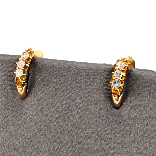 14K Yellow Gold 0.90CT Diamond Earrings -PNR-