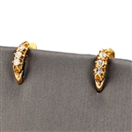 14K Yellow Gold 0.90CT Diamond Earrings -PNR-