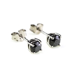 0.70 Carat Brand New Limited Quantity Custom Made Black Diamond Earrings! 