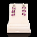 App: $19,360 4.85ctw UNHEATED Purple Pink Kashmir Sapphire and 0.52ctw Diamond Platinum Earrings (GIA CERTIFIED) (Vault_R47) 