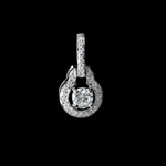 18KT White Gold, 0.69CT Round Brilliant Cut Diamond Pendant (VGN B-145)