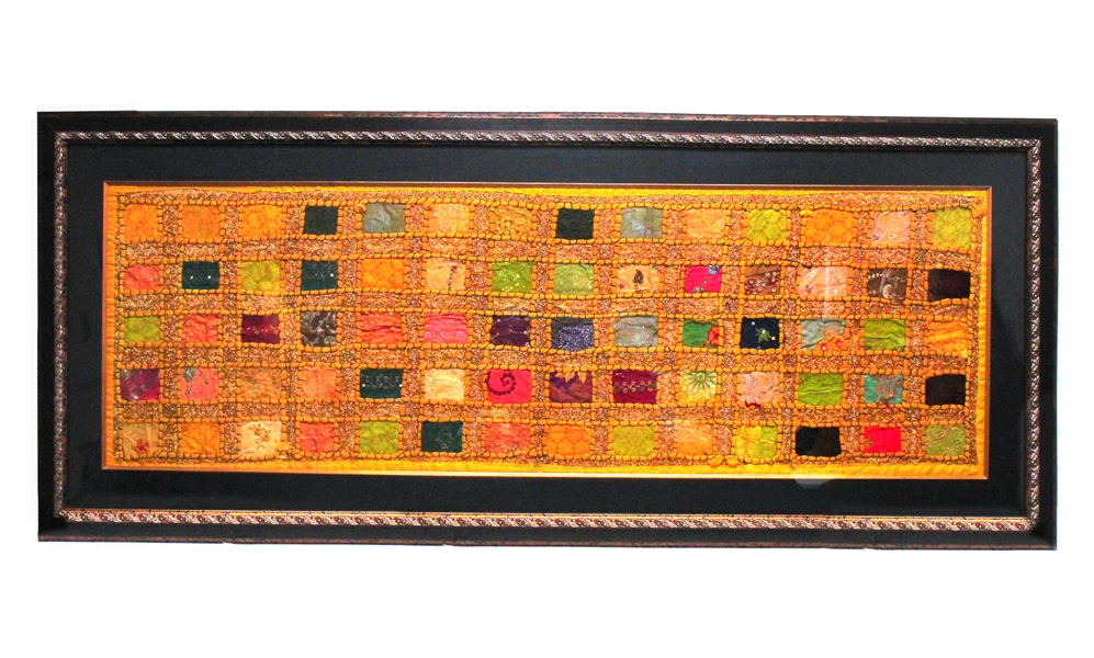 Indian Silk Framed Art 27H x 65W